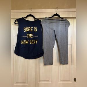Muscle top& Calvin Klein performance capris outfit (SOLD)